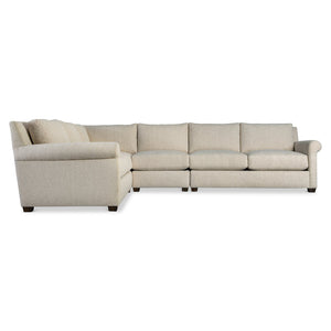 Bernhardt Bernhardt Barnes 4-Piece Sectional — Made-To-Order Transitional Fabric Sofa, Durable Frame, Customizable Finish And Comfort K2265