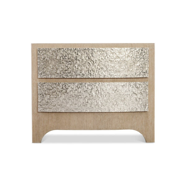Bernhardt Bernhardt Konstance 2-drawer Nightstand with Usb Charging and Aluminum Wood Accents 357231