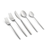 Cambridge Kiki Satin 20-Piece Stainless Steel Flatware Set, Dishwasher Safe