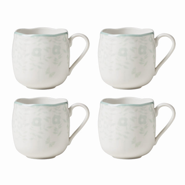 Lenox Butterfly Meadow Cottage Mugs, Set of 4 Multi, WHITE PORCELAIN 894089
