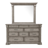 Pulaski Furniture Madison Ridge 10 Drawer Dresser and Framed Mirror in Heritage Taupe P091-BR-K7-PULASKI P091-BR-K7-PULASKI