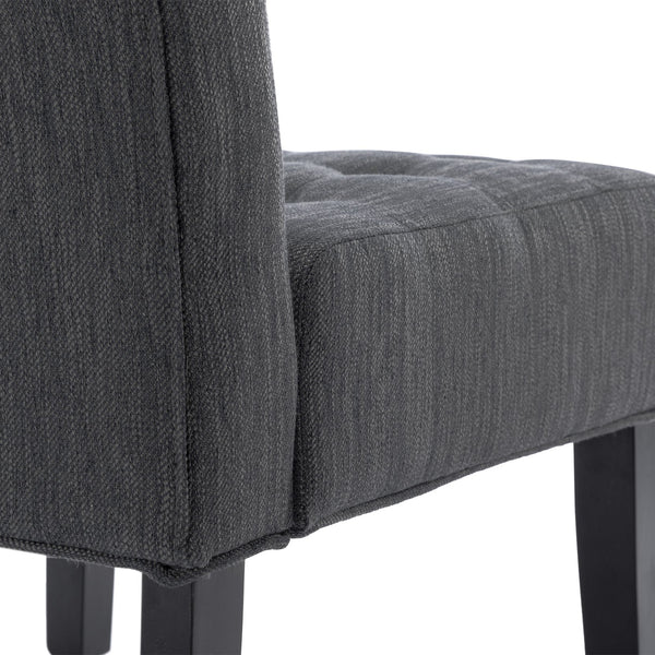 English Elm Accent Slipper Chairs Set of Two Button Tufted Plush Upholstered Living Room Pair 70752.00