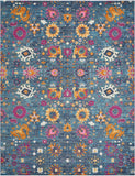 Nourison Passion PSN01 Machine Made Power-loomed No Border Indoor Only Bohemian Transitional Rug Denim, Denim 100% Polypropylene 99446387561