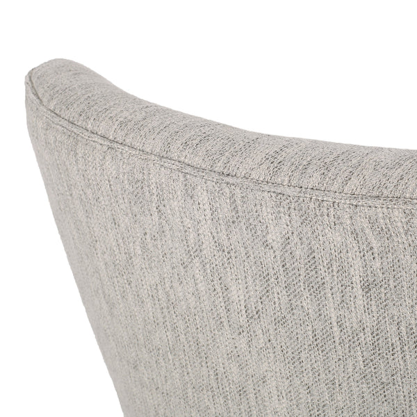 English Elm Dining Chair Set of 2 Solid Wood Textured Fabric Upholstered Farmhouse Modern Style 69408.00FLGRY