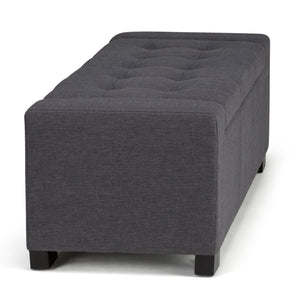 English Elm Laredo Large Storage Ottoman – Stylish Slate Grey Bench With Ample Storage & Comfortable Seating B136P159046