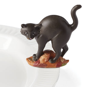 Lenox Profile Popper Spooky Cat Charm White, WHITE PORCELAIN 894247