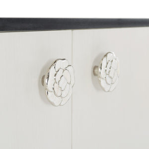 Bernhardt Bernhardt Silhouette Buffet With Two-Tone Eggshell & Onyx, Camellia Inlay Hardware, Soft-Close Doors 307134