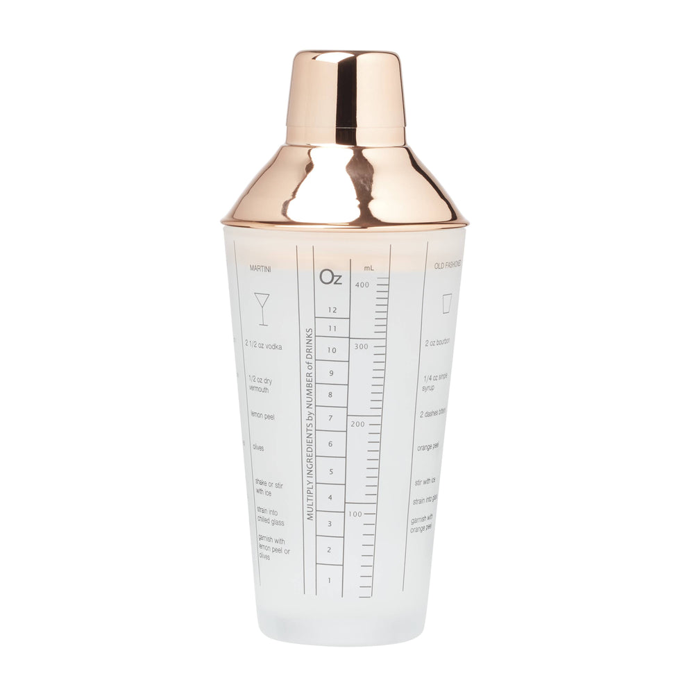 Lenox Cambridge Copper Glass Recipe Cocktail Shaker NO COLOR GLASS,CRYSTAL EP119CPRCB1BM