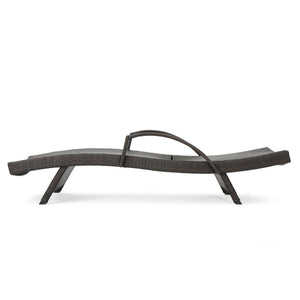 English Elm Christopher Knight Home® - Salem Pe Wicker Chaise Lounge With Adjustable Back, Weather-Resistant Design For Ultimate Comfort 52005.00ARM