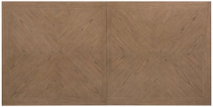 Hooker Furniture Sonnet Wren Finish Rectangle Dining Table With Chunky Legs And 18" Leaf — Oak Veneer Elegance 6072-75200-85