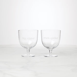 Lenox Kate Spade Truth Spiller & Big Sipper Short Glasses, Set of 2 Clear, NO COLOR GLASS,CRYSTAL 897459