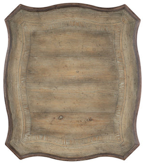 Hooker Furniture Castella Old World End Table With Drawer & Shelf, Antique Slate Finish, Distressed Resort Charm 5878-80113-80