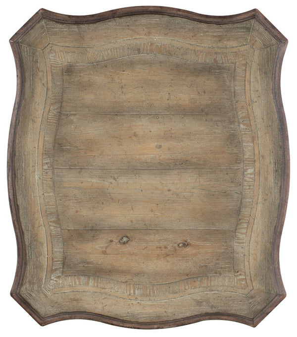 Hooker Furniture Castella Old World End Table With Drawer & Shelf, Antique Slate Finish, Distressed Resort Charm 5878-80113-80