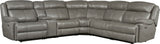 Parker House Parker Living Eclipse - Florence Heron 6 Piece Modular Power Reclining Sectional with Power Adjustable Headrests Florence Heron Top Grain Leather with Match (X) MECL-PACKA(H)-FHE