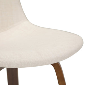 English Elm Randolph Set Of 2 Mid-Century Modern Bentwood Counter/Bar Stools With Upholstered Comfort Finish B136P159458-GIGA