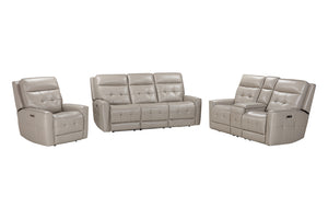 Parker Living Canterbury - Pewter Power Reclining Zero Gravity Sofa Loveseat and Recliner Pewter MCAN-321PHZ-PEW Parker House