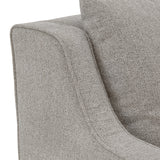 Homelegance By Top-Line Kramer Fabric Loveseat with Down Feather Cushions Grey Polyester