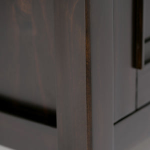 English Elm Amherst Low Storage Cabinet - Handcrafted Hickory Brown Accent For Versatile Home Organization B136P159431