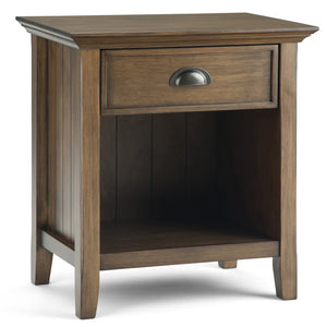 English Elm Acadian Solid Wood Nightstand with Drawer and Shelf Transitional Bedroom Side Table B136P158096