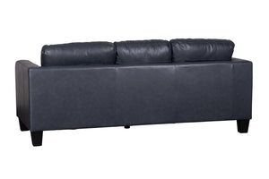 Porter Designs Porter Lucca Top Grain Leather Sofa In Dark Gray - Elegant Transitional Design For Modern Living Spaces Gray Leather 02-189-01-0277
