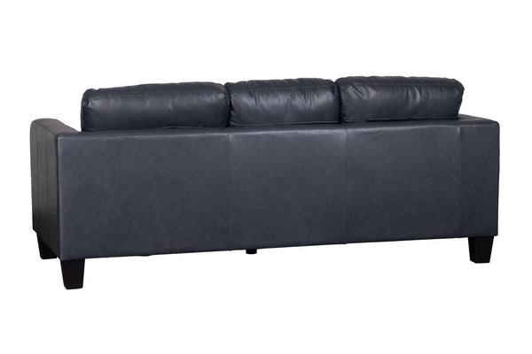 Porter Designs Porter Lucca Top Grain Leather Sofa In Dark Gray - Elegant Transitional Design For Modern Living Spaces Gray Leather 02-189-01-0277