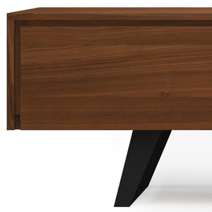 English Elm Lowry 72" Walnut Tv Media Stand - Mid-Century Modern Design With Concealed Storage & Durable Build B136P158889