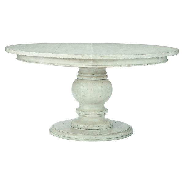 Bernhardt Bernhardt Mirabelle Round Dining Table With 20" Leaf — French Provincial Whitewashed 60" Elegance K1399