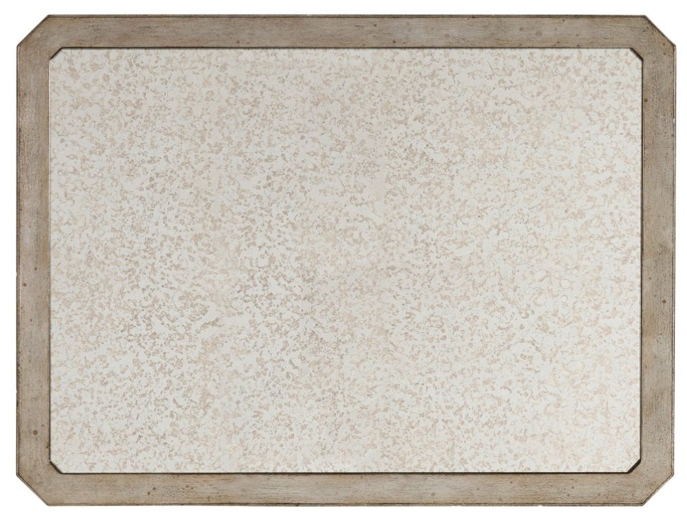 Hooker Furniture Sanctuary Elegant Silver Leaf Bedside Table With Antique Mirror Panels, Jewel Accents & Storage (29") 5413-90015