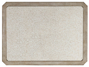 Hooker Furniture Sanctuary Elegant Silver Leaf Bedside Table With Antique Mirror Panels, Jewel Accents & Storage (29") 5413-90015