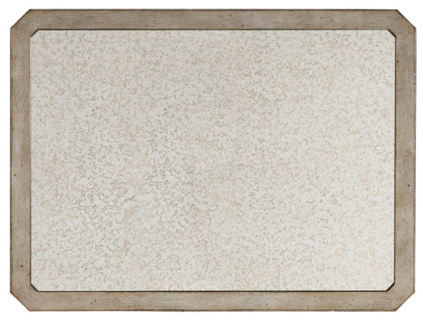 Hooker Furniture Sanctuary Elegant Silver Leaf Bedside Table With Antique Mirror Panels, Jewel Accents & Storage (29") 5413-90015