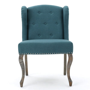 English Elm Kd Wingback Accent Chair Tufted Back Nailhead Trim Cabriole Legs Traditional Style 60001.00DTE