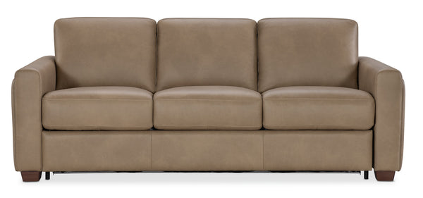 Hooker Furniture Griffin Top-grain Leather Queen Sleeper Sofa with Track Arms for Living Rooms SS179-QS03-086
