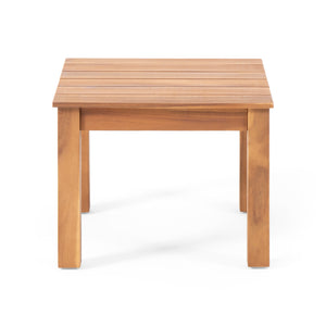 English Elm Christopher Knight Home® - TEMECULA Side Table Crafted from Durable Acacia Wood with Classic Slat Top, Stylish Outdoor Accent Piece Brown 66469.00