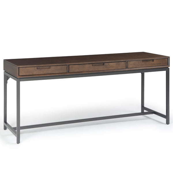 English Elm Banting Mid Century Wide Desk - Walnut Brown, Stylish & Functional Workspace With Ample Storage B136P158458