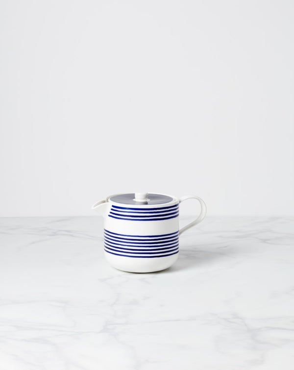 Lenox Kate Spade Charlotte Street Teapot Blue, WHITE PORCELAIN 893859