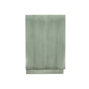 Bernhardt Bernhardt Tarnished Nickel Nightstand With Cerused White Oak Interior, Hidden Drawer & Geometric Flair 396219