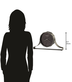 Hekman Furniture 635208 Seeley Metal Mantel Clock - Industrial Aged Silver Design With Quartz Movement For Any Space  Seeley Mantel Clock 635208