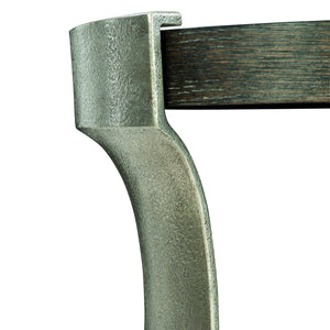 Bernhardt Bernhardt Gainsford Round End Table — Sandblasted Oak Top, Graphite Cast-Aluminum Legs, Rustic-Modern Accent (27.5") 396124