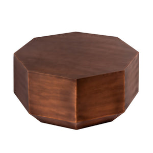 Pasargad Home Dorian Copper Finish Coffee Table - Modern Geometric Design For Chic Living Spaces Copper Iron Prr-021