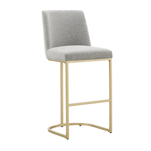 Homelegance By Top-Line Arvind Bar and Counter Stool (Set of 2) Grey Metal