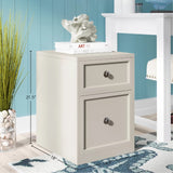 Boca Power Lift L Shape Desk with File and Bookcase Cottage White BOC-5PC-LIFT-LDESK-F-BK Parker House