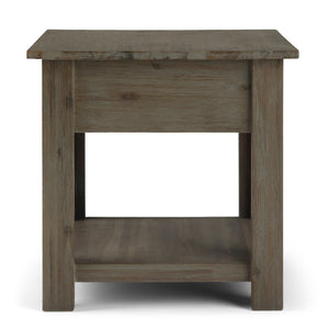 English Elm Monroe End Table - Handcrafted Distressed Grey Accent Piece With Storage For Living Spaces & More B136P158954