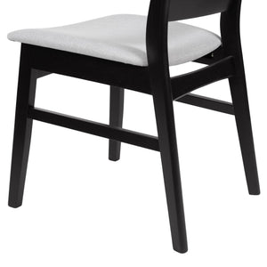 English Elm [video] Rubberwood Dining Chairs Set of 2 Upholstered Mid-century Seats for Modern Homes Light Grey 58915.00LGRY