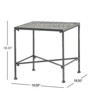 English Elm Christopher Knight Home® - LUNA Black Iron End Table – Powder-Coated Modern Accent Table 16.75"W x 16"H, Durable Stylish Decor 57637.00