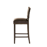 Christopher Knight Home® - Noble House - Mayfield Contemporary Bonded Leather Barstool, Brown and Wenge - Set of 2