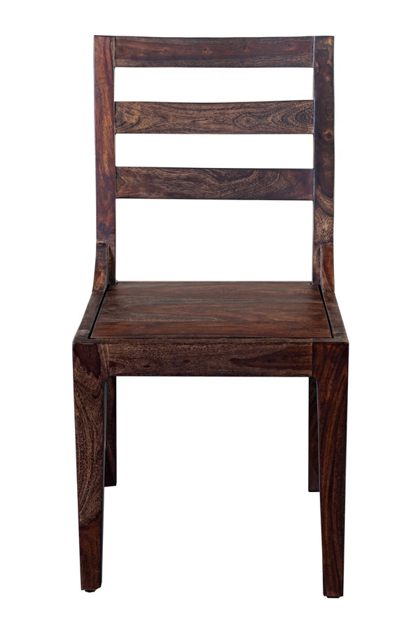 Porter Designs Porter Fall River Solid Sheesham Wood Dining Chairs, Contemporary Black Walnut Finish, Set Of 2 Brown Wood 07-117-02-1128a