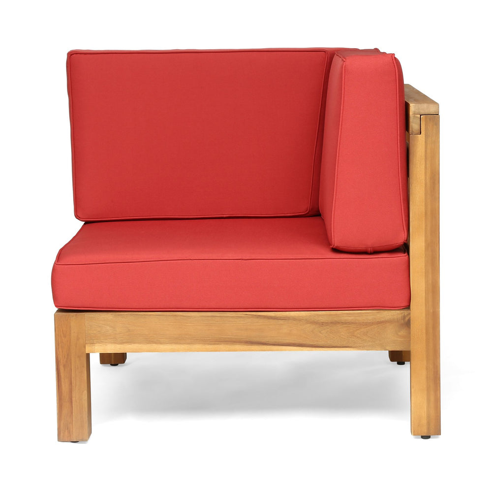English Elm Oana Low Profile Accent Chair Compact Contemporary Seating for Living Room or Apartment 64497.00RED-64498.00RED