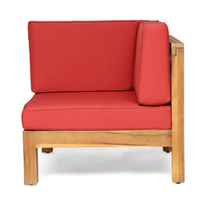 English Elm Oana Low Profile Accent Chair Compact Contemporary Seating for Living Room or Apartment 64497.00RED