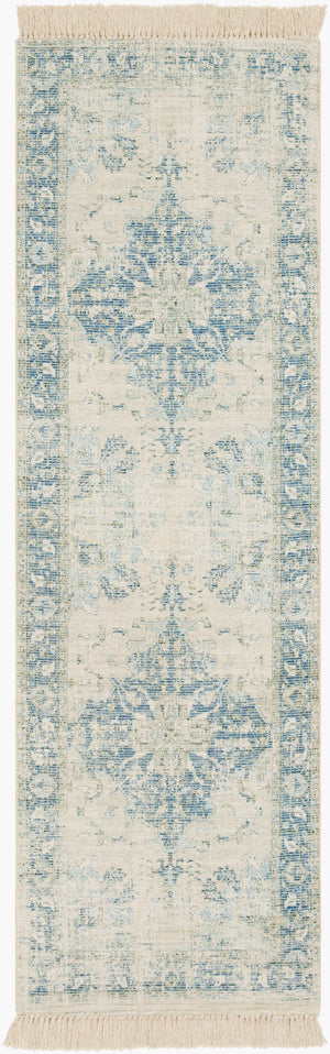 Surya Zainab Handmade 2' X 3' Area Rug - Traditional Cotton & Polyester Design For Timeless Elegance Aqua Cotton,Polyester Zai2300-268