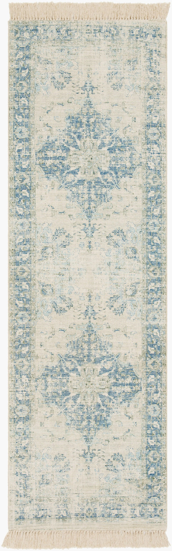 Surya Zainab Handmade 2' X 3' Area Rug - Traditional Cotton & Polyester Design For Timeless Elegance Aqua Cotton,Polyester Zai2300-268